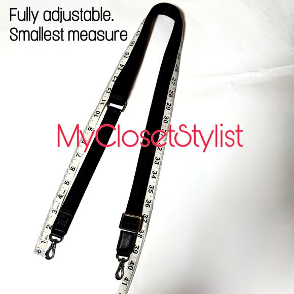 Bandolier Handbags - NEW Bandolier FULLY adjustable Black Crossbody Strap Silver RARE!